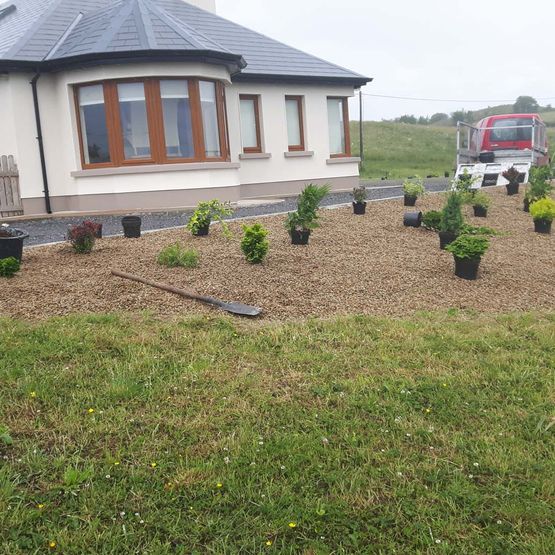 Stone Border & Flower Bed